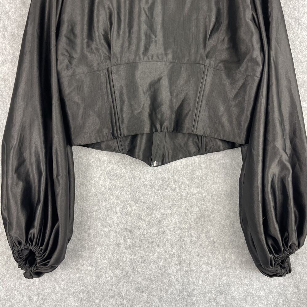 Kilentar Joyo Silk Corset Top Womens 18UK 14US Black Balloon Sleeve Avant Garde - Picture 14 of 16